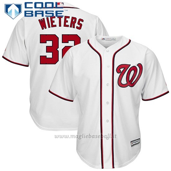 Maglia Baseball Uomo Washington Nationals Matt Wieters Bianco Cool Base